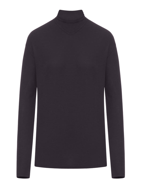 MAGLIA A MANICHE LUNGHE IN JERSEY CON FOULARD