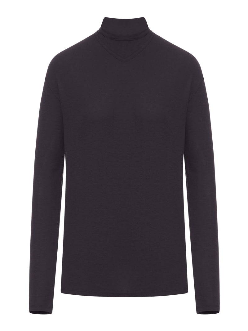 MAGLIA A MANICHE LUNGHE IN JERSEY CON FOULARD