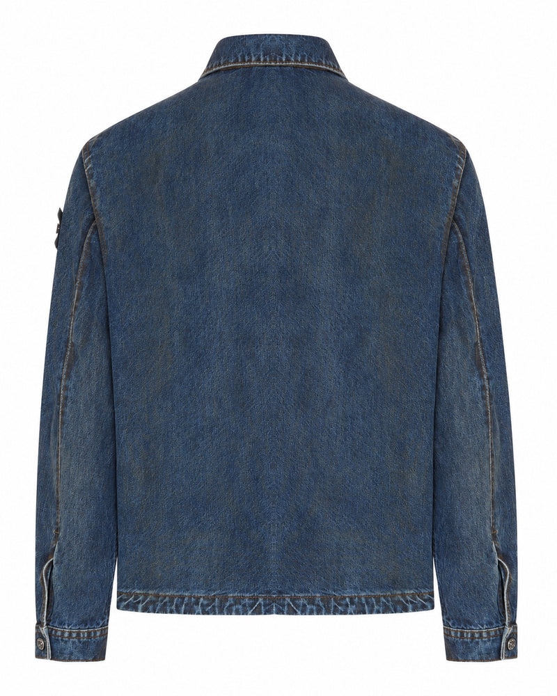 OVERSHIRT IN DENIM CON BADGE STONE ISLAND