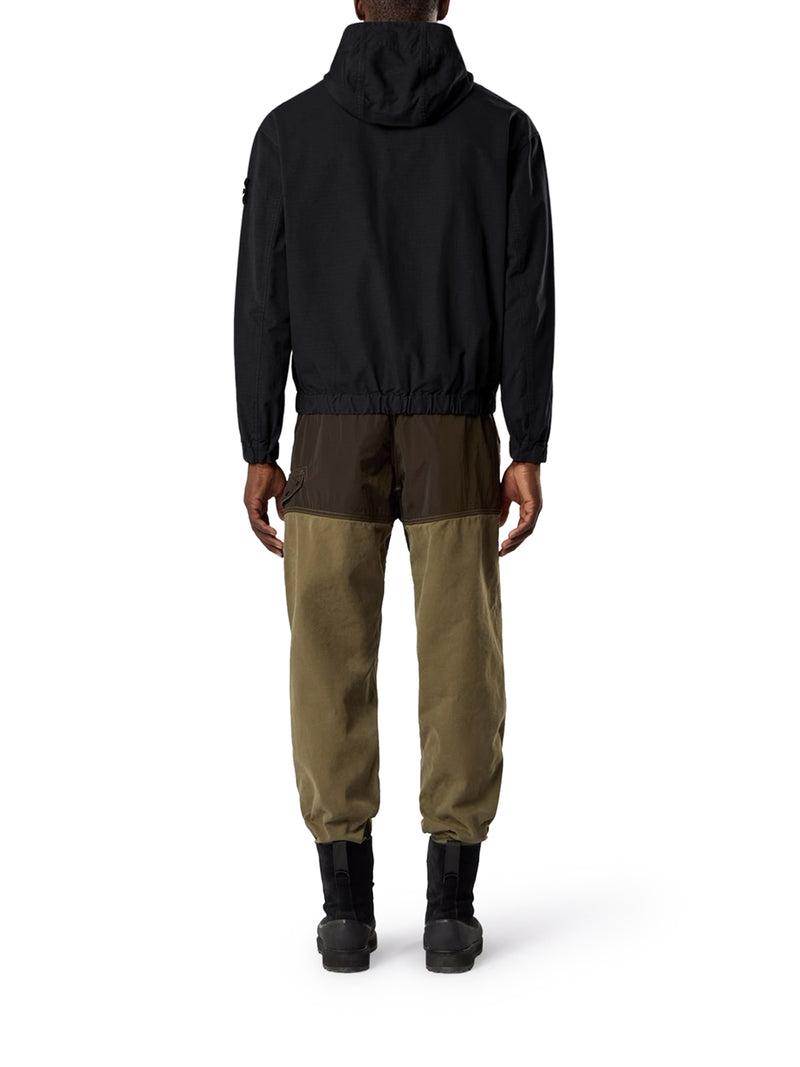 OVERSHIRT IN COTONE CON CAPPUCCIO E BADGE STONE ISLAND