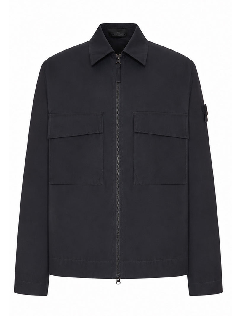 OVERSHIRT IN COTONE CON BADGE SULLA MANICA