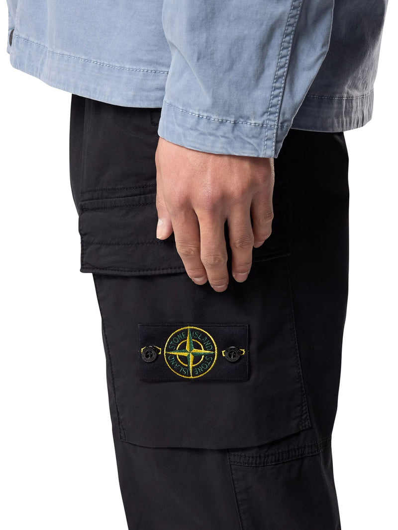PANTALONE CARGO VESTIBILITÀ REGULAR TAPERED CON COULISSE IN VITA