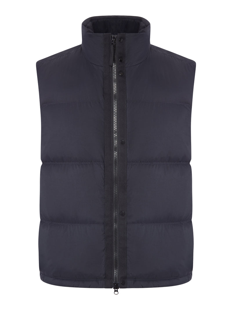 GILET PIUMINO IN NYLON TRAPUNTATO CON COLLO ALTO
