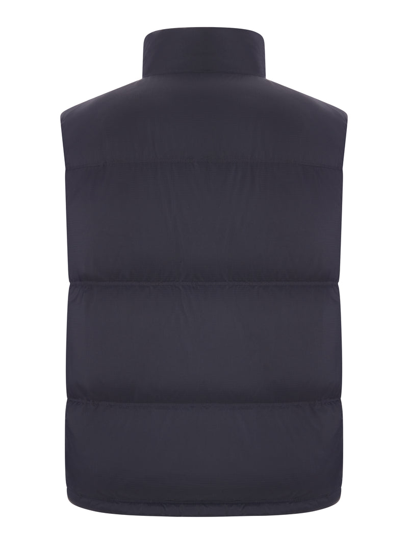 GILET PIUMINO IN NYLON TRAPUNTATO CON COLLO ALTO