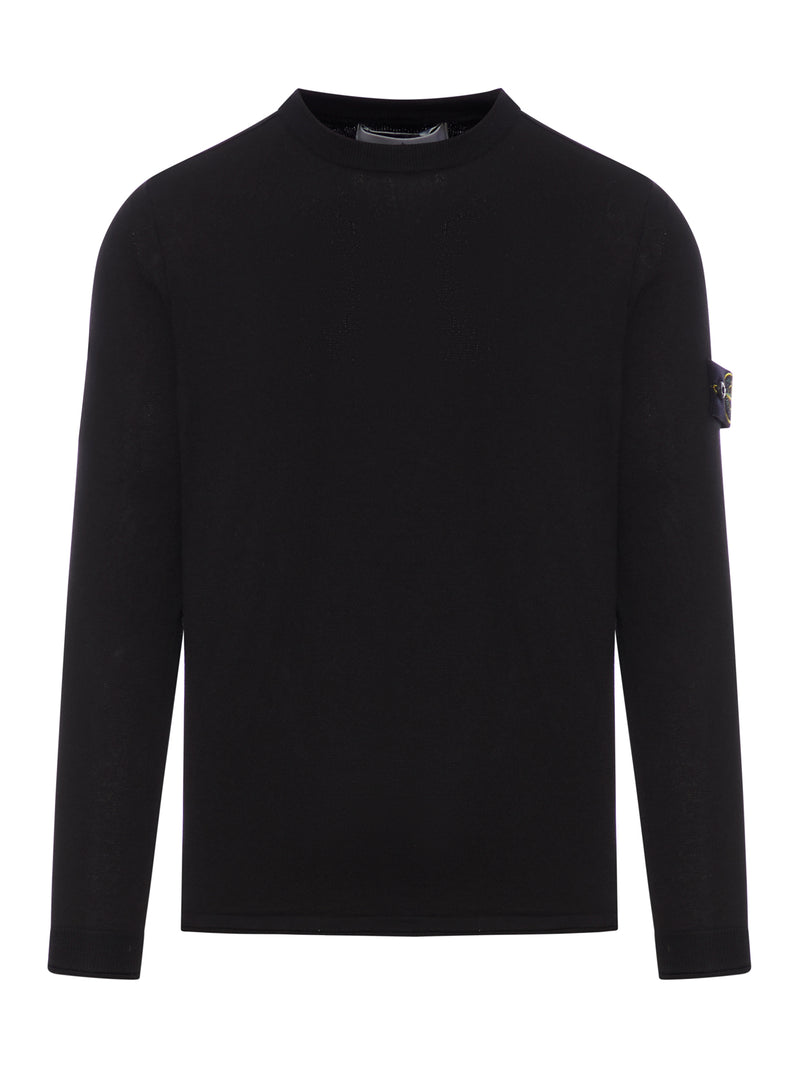 MAGLIA IN LANA GIROCOLLO CON BADGE