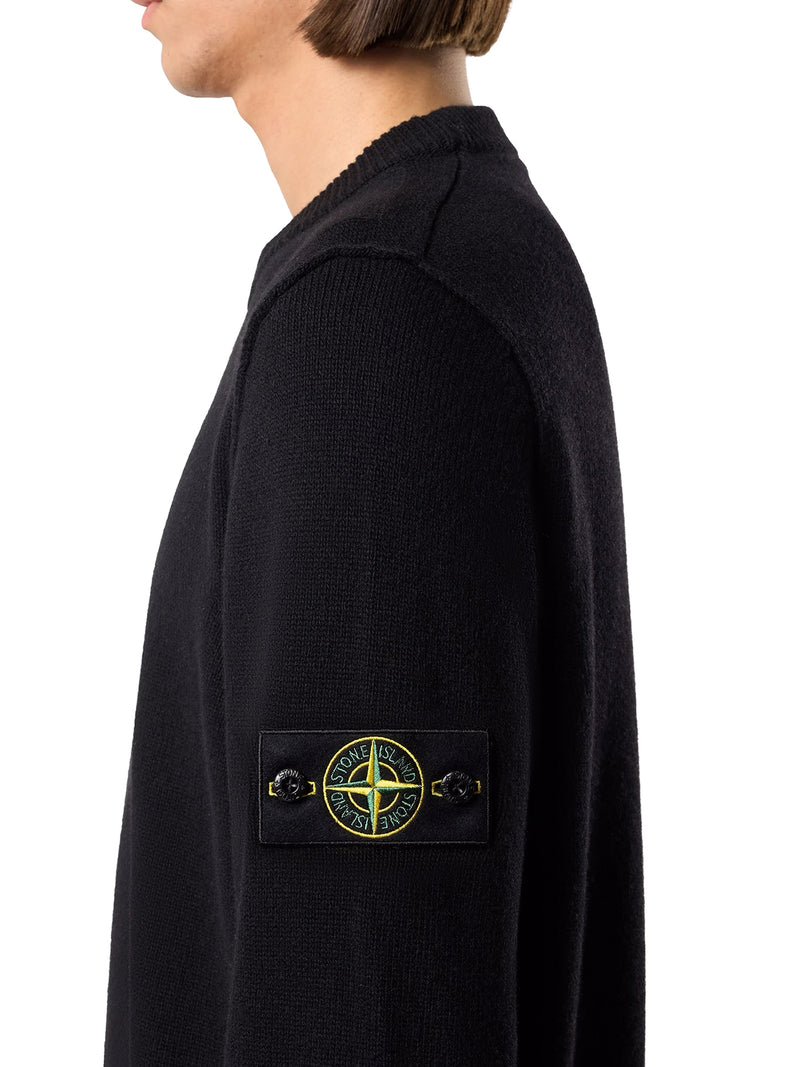 MAGLIONE EFFETTO MELANGE CON LOGO COMPASS