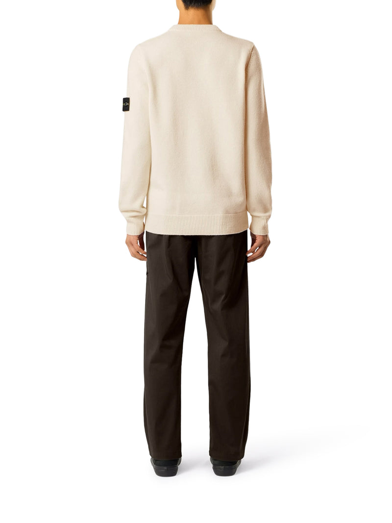 MAGLIONE EFFETTO MELANGE CON LOGO COMPASS