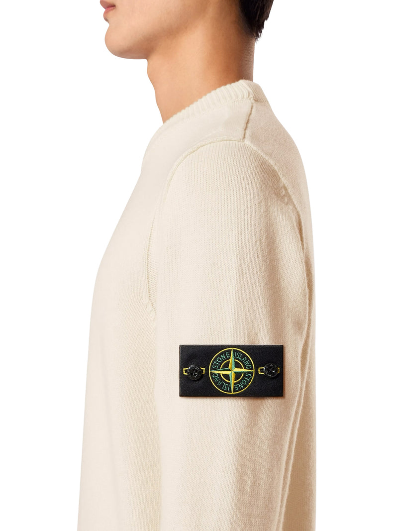 MAGLIONE EFFETTO MELANGE CON LOGO COMPASS