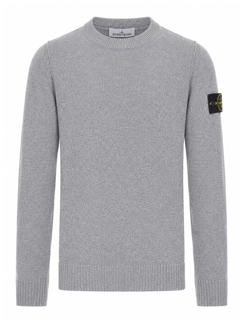 MAGLIONE EFFETTO MELANGE CON LOGO COMPASS