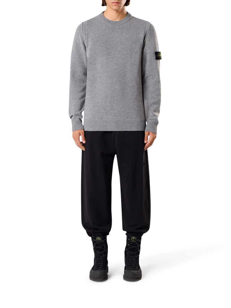 MAGLIONE EFFETTO MELANGE CON LOGO COMPASS