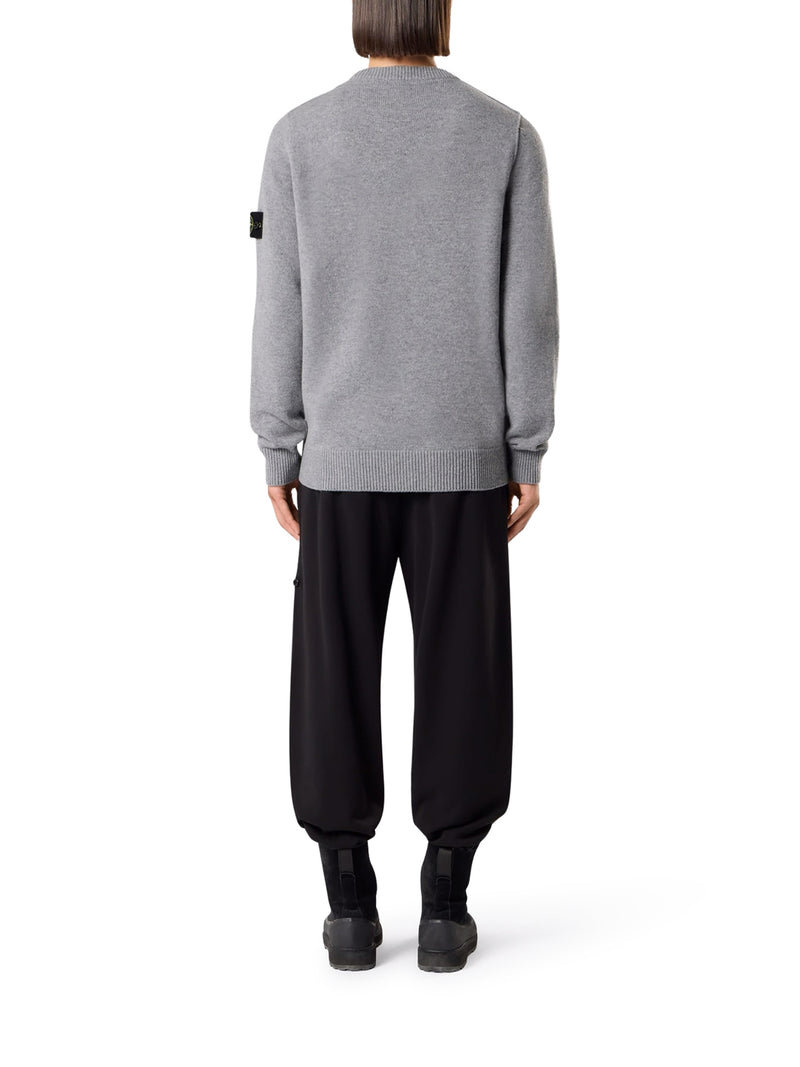 MAGLIONE EFFETTO MELANGE CON LOGO COMPASS