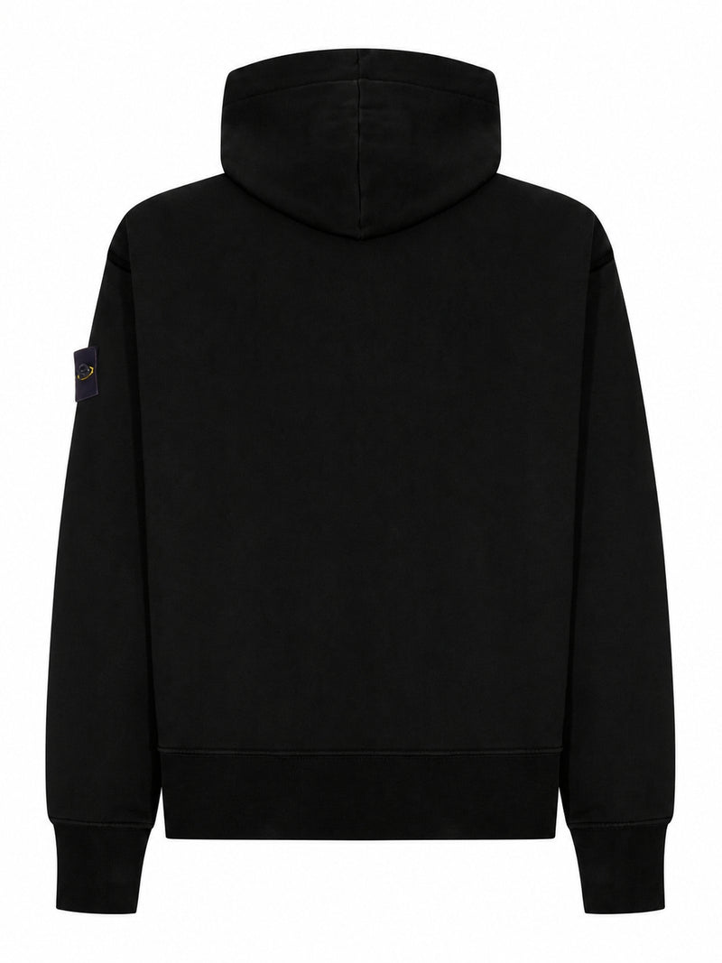 FELPA CON CAPPUCCIO E ZIP IN COTONE