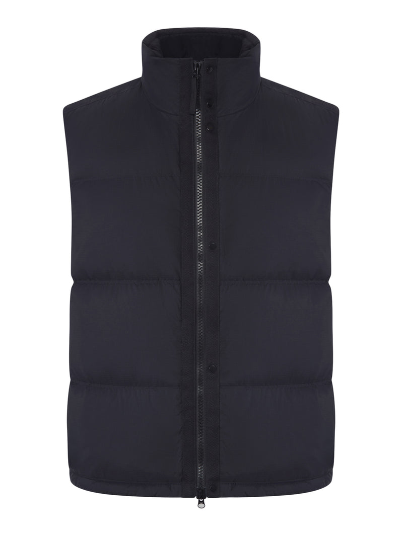 GILET PIUMINO IN NYLON TRAPUNTATO CON COLLO ALTO