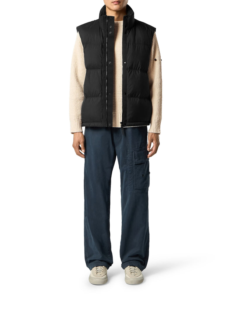 GILET PIUMINO IN NYLON TRAPUNTATO CON COLLO ALTO