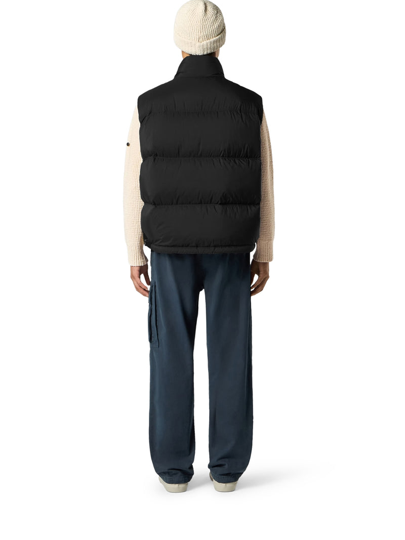 GILET PIUMINO IN NYLON TRAPUNTATO CON COLLO ALTO