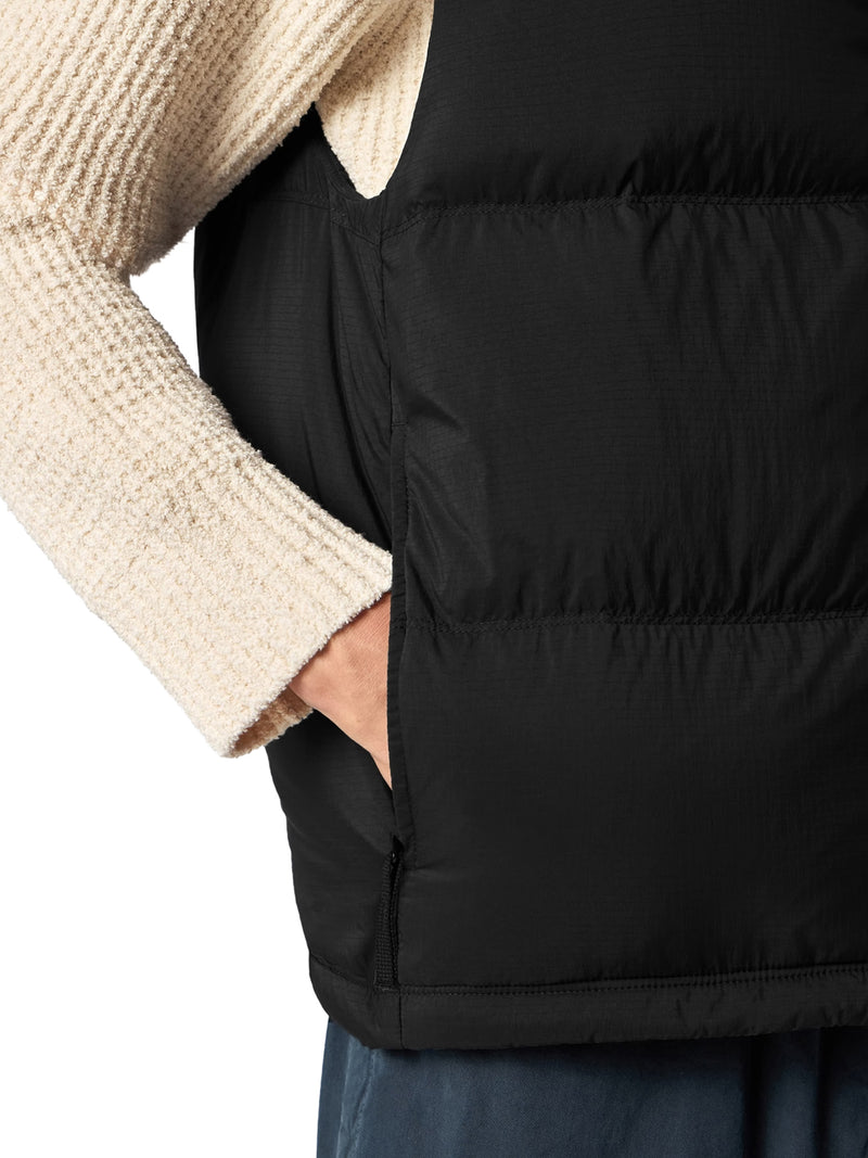 GILET PIUMINO IN NYLON TRAPUNTATO CON COLLO ALTO