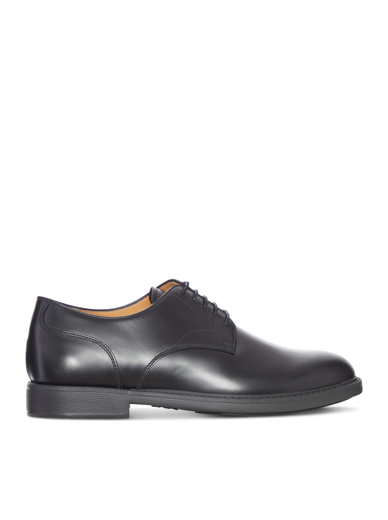 SCARPA DERBY IN PELLE LISCIA CON SUOLA IN GOMMA