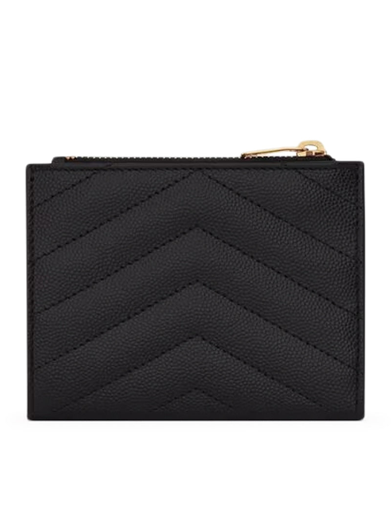 CASSANDRE MATELASSÉ PORTAFOGLI BI-FOLD IN PELLE GOFFRATA GRAIN DE POUDRE