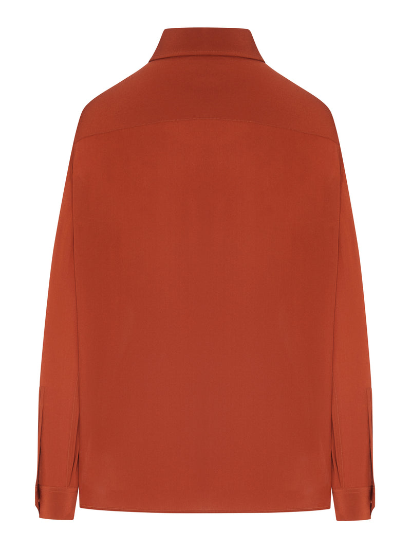 CAMICIA IN REPE DE CHINE CON RICAMO