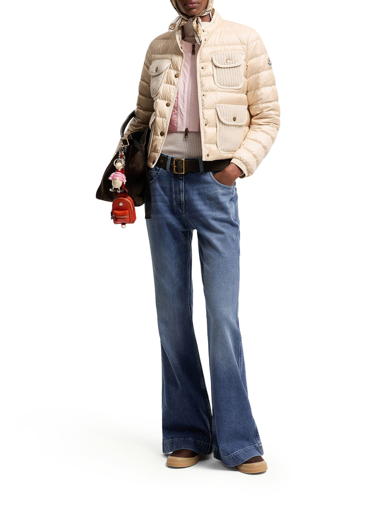 JEANS IN DENIM A GAMBA AMPIA