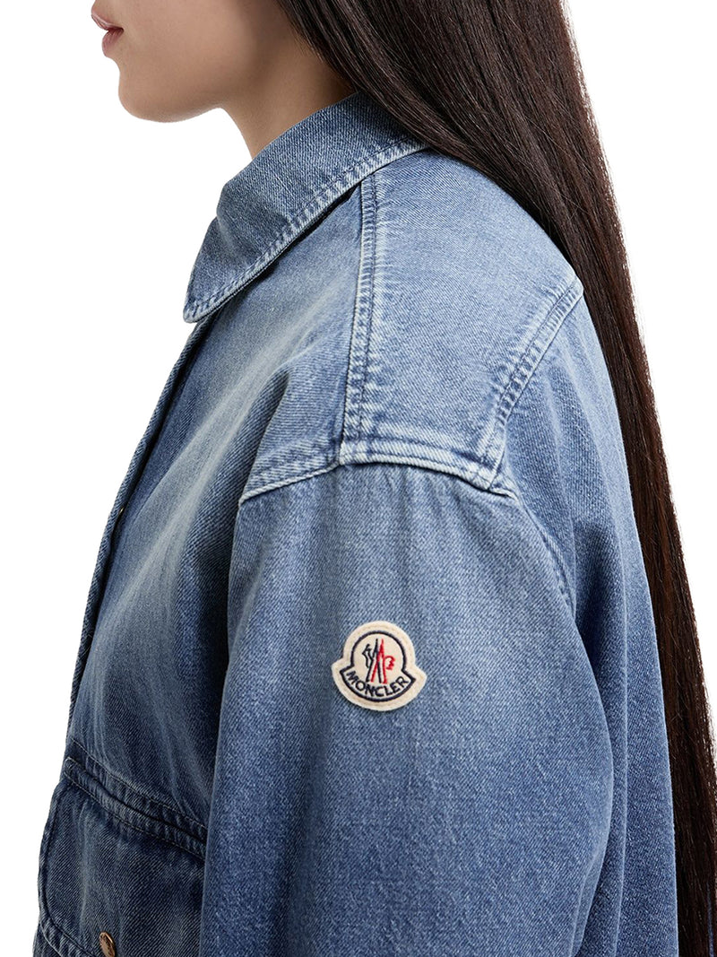 CAMICIA IN DENIM CON FINITURE IN TEDDY