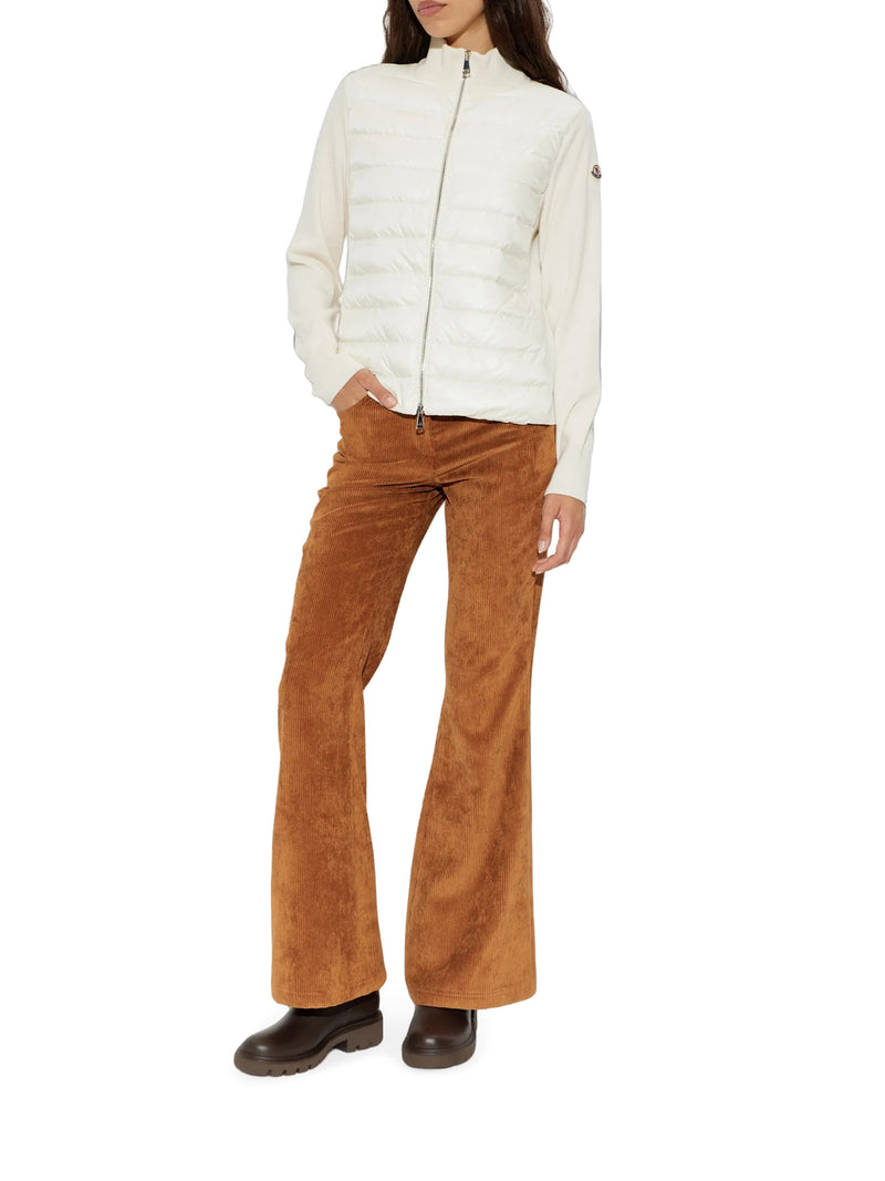 CARDIGAN IMBOTTITO IN LANA CON ZIP