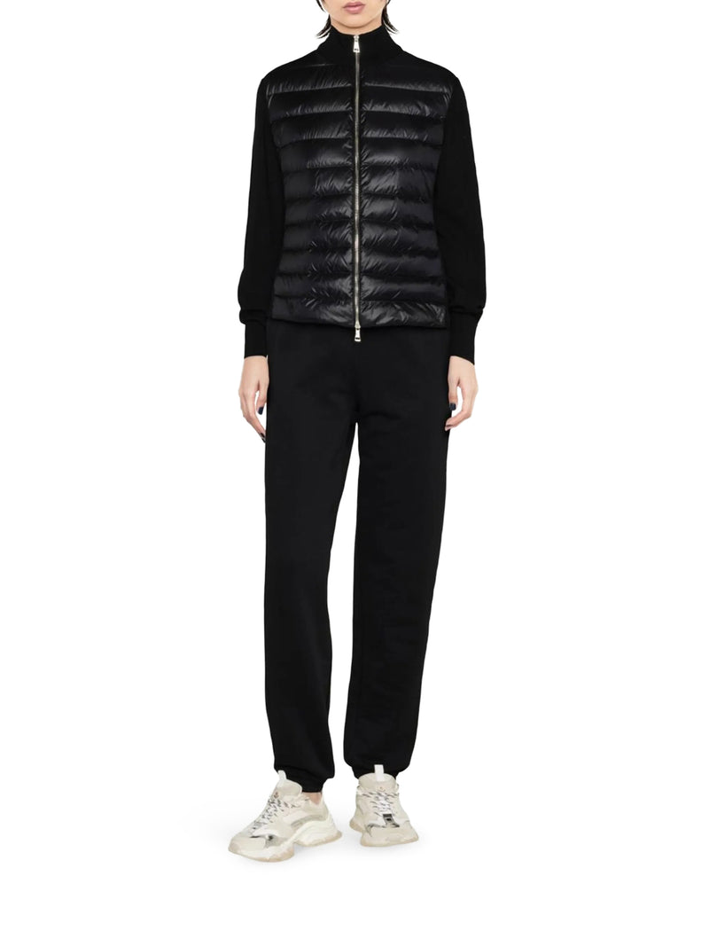 CARDIGAN IMBOTTITO IN LANA CON ZIP