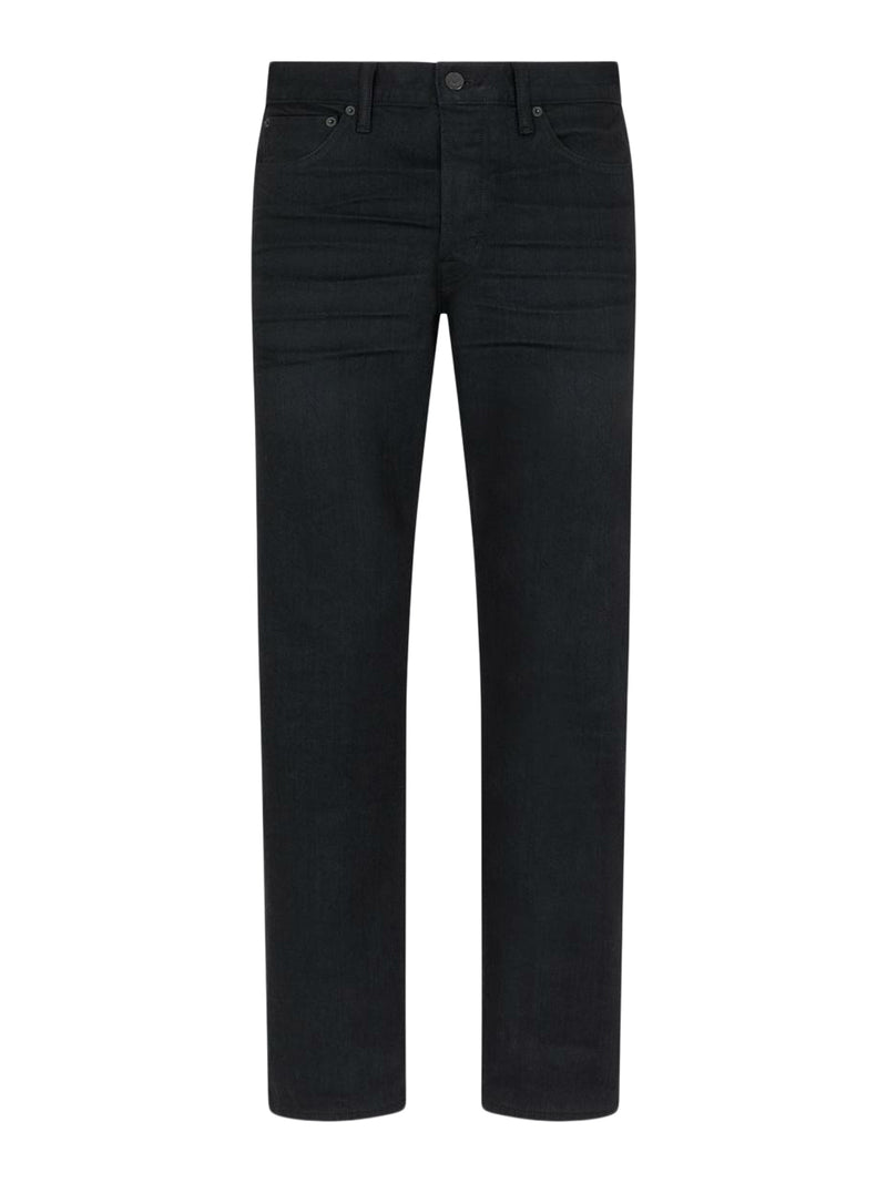 JEANS IN DENIM NERO LAVATO TAGLIO DRITTO ANNI `50