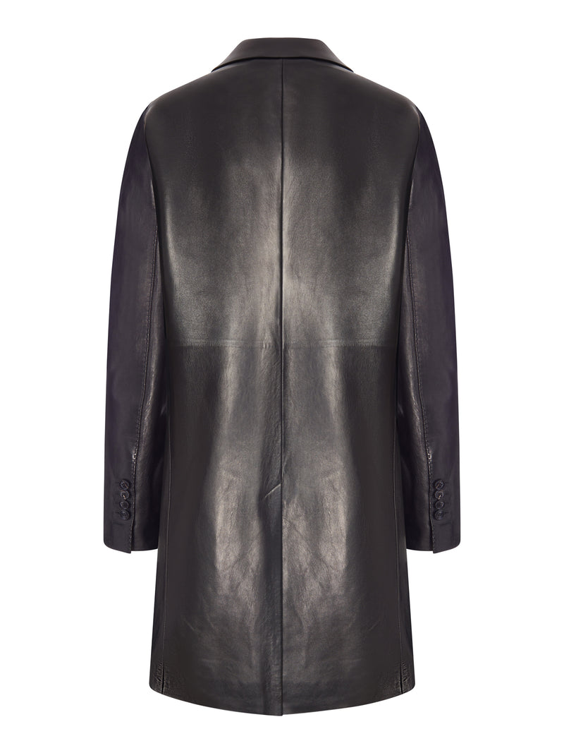 CAPPOTTO DOPPIOPETTO IN PELLE LUCIDA