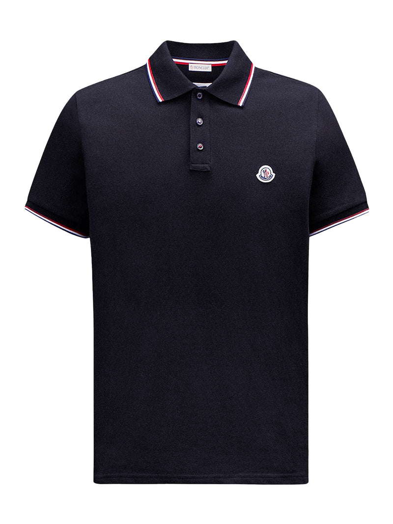 POLO IN PIQUET DI COTONE CON FINITURE TRICOLORE