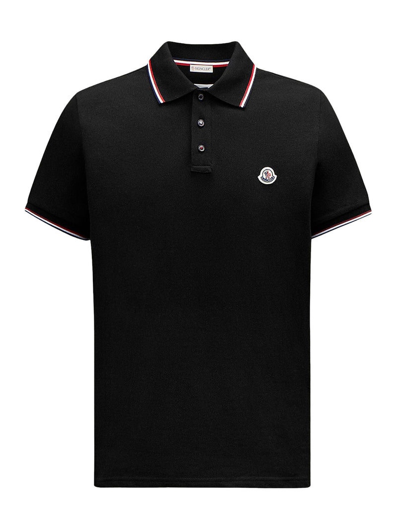 POLO IN PIQUET DI COTONE CON FINITURE TRICOLORE