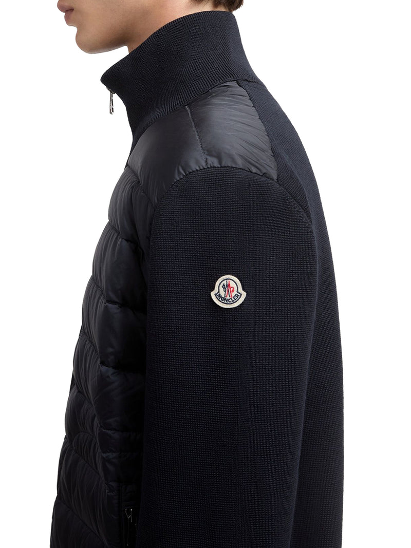 CARDIGAN IMBOTTITO CON ZIP