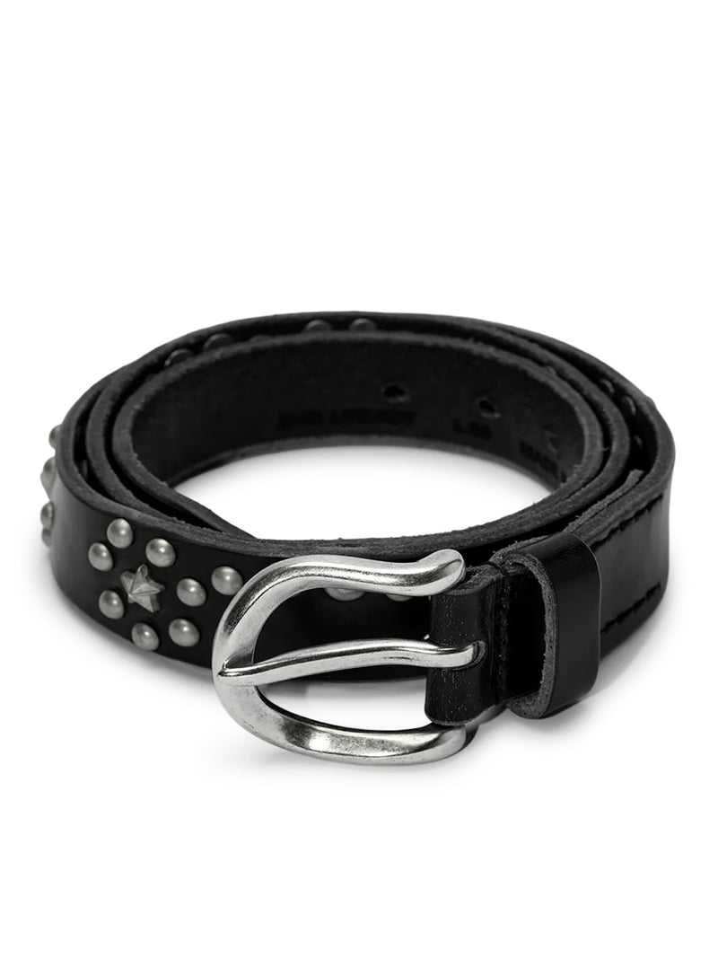 CINTURA STAR FALL IN CUOIO NERO