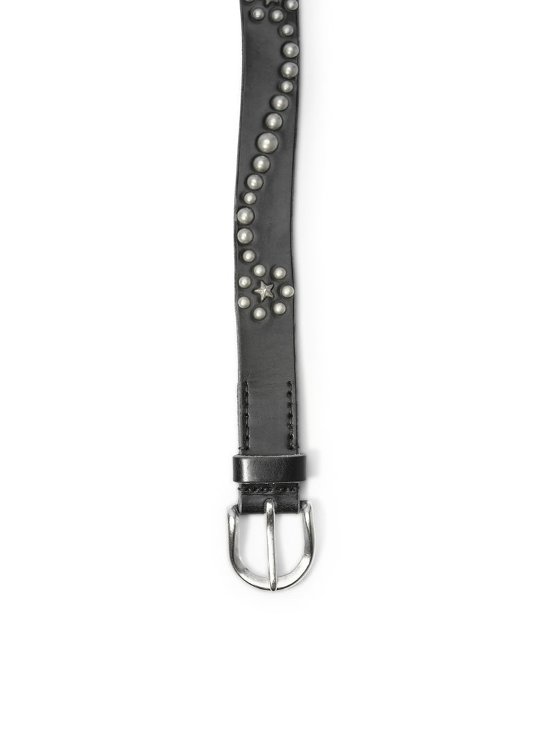 CINTURA STAR FALL IN CUOIO NERO