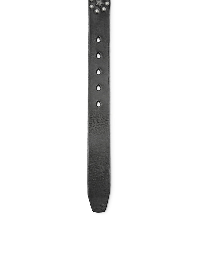 CINTURA STAR FALL IN CUOIO NERO