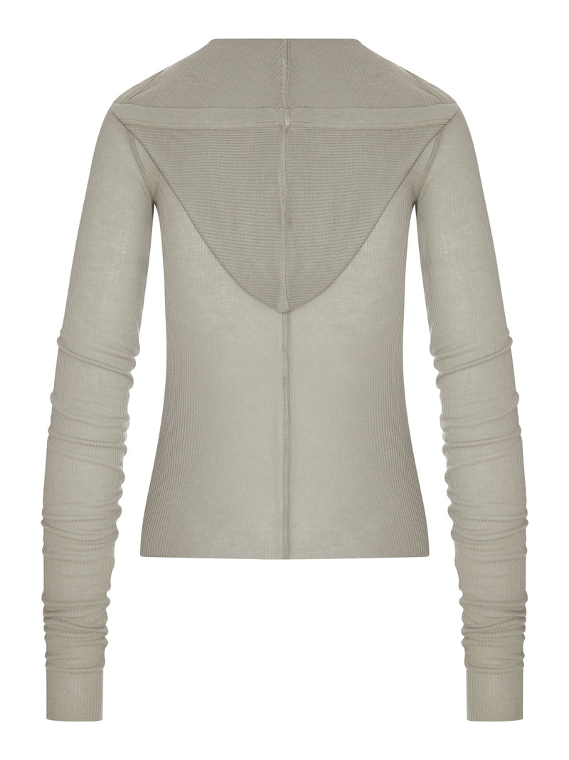 MAGLIA CON CAPPUCCIO IN MAGLIA A COSTE