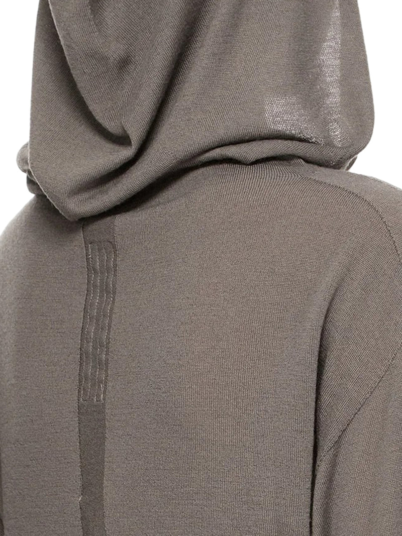 MAGLIA CROPPED IN MAGLIA CON CAPPUCCIO