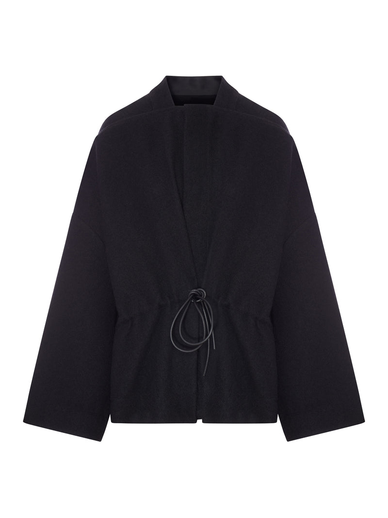 BLOUSON  KIMONO IN LANA CON CINTURA