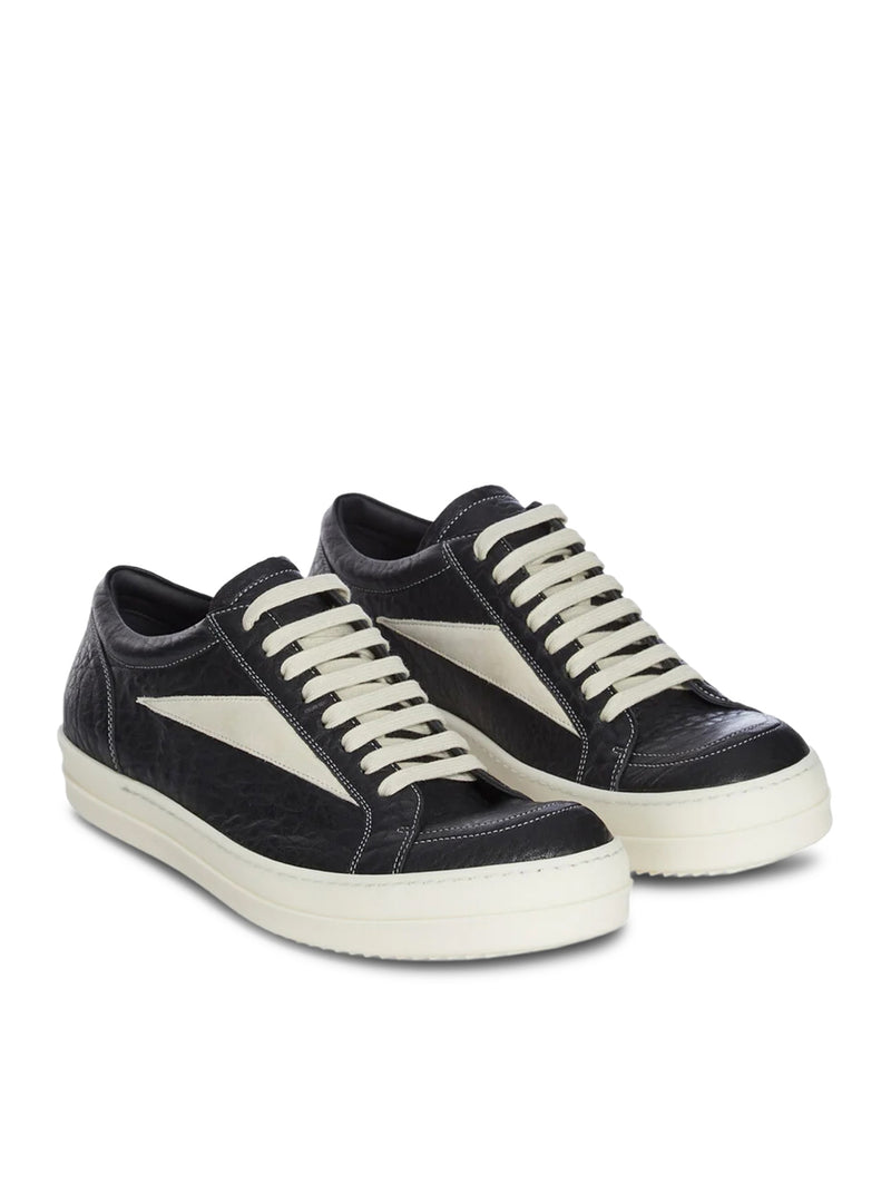 SNEAKERS VINTAGE IN PELLE DI VITELLO MARTELLATA