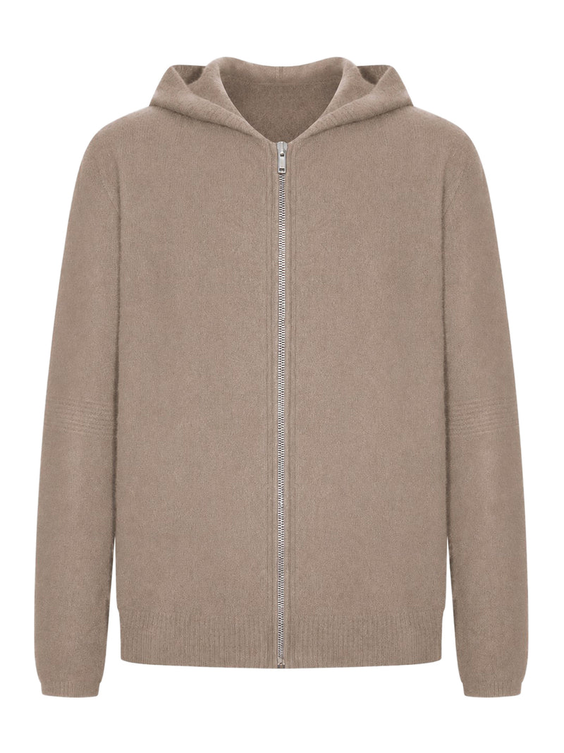 FELPA CON CAPPUCCIO E ZIP INTEGRALE