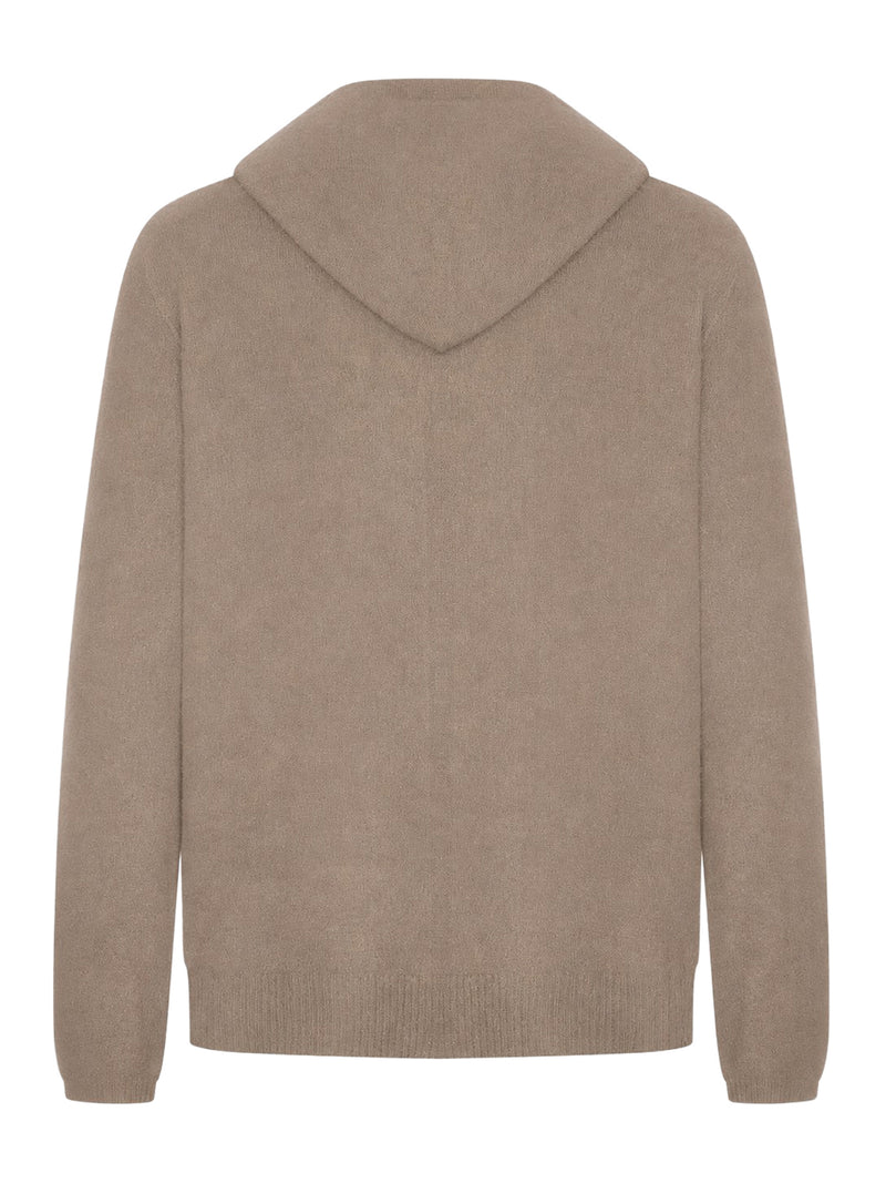 FELPA CON CAPPUCCIO E ZIP INTEGRALE