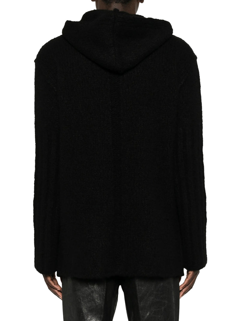 MAGLIA OVERSIZE CON CAPPUCCIO IN MAGLIA MORBIDA