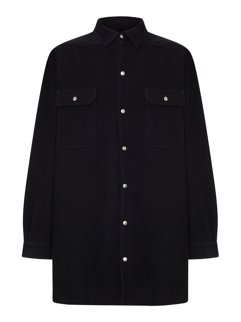 OVERSHIRT IN LANA CON BOTTONI A PRESSIONE