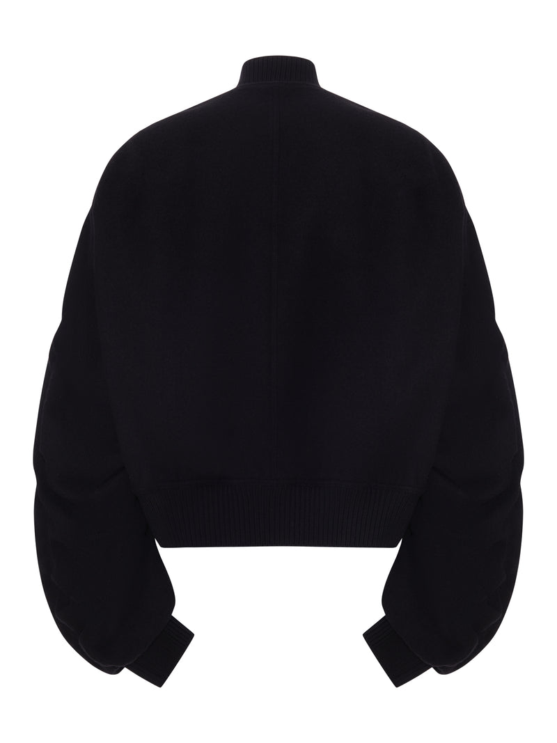 BOMBER CROPPED CON MANICHE VOLUMINOSE