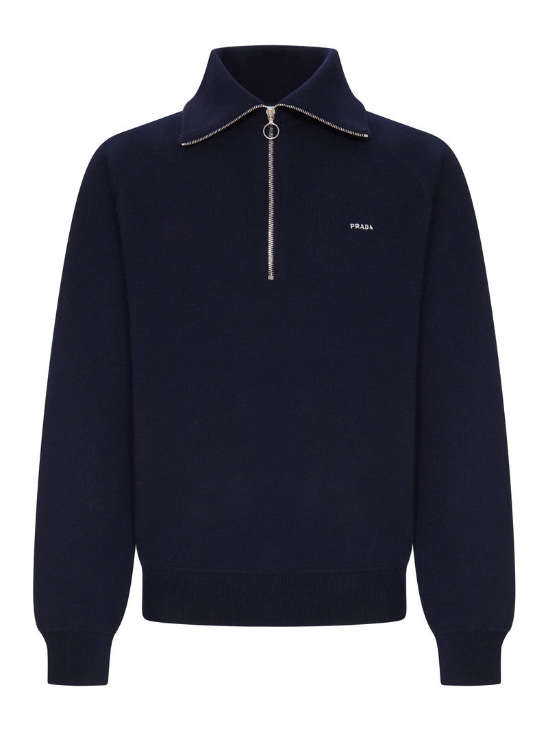 POLO IN MAGLIA CON LOGO PRADA
