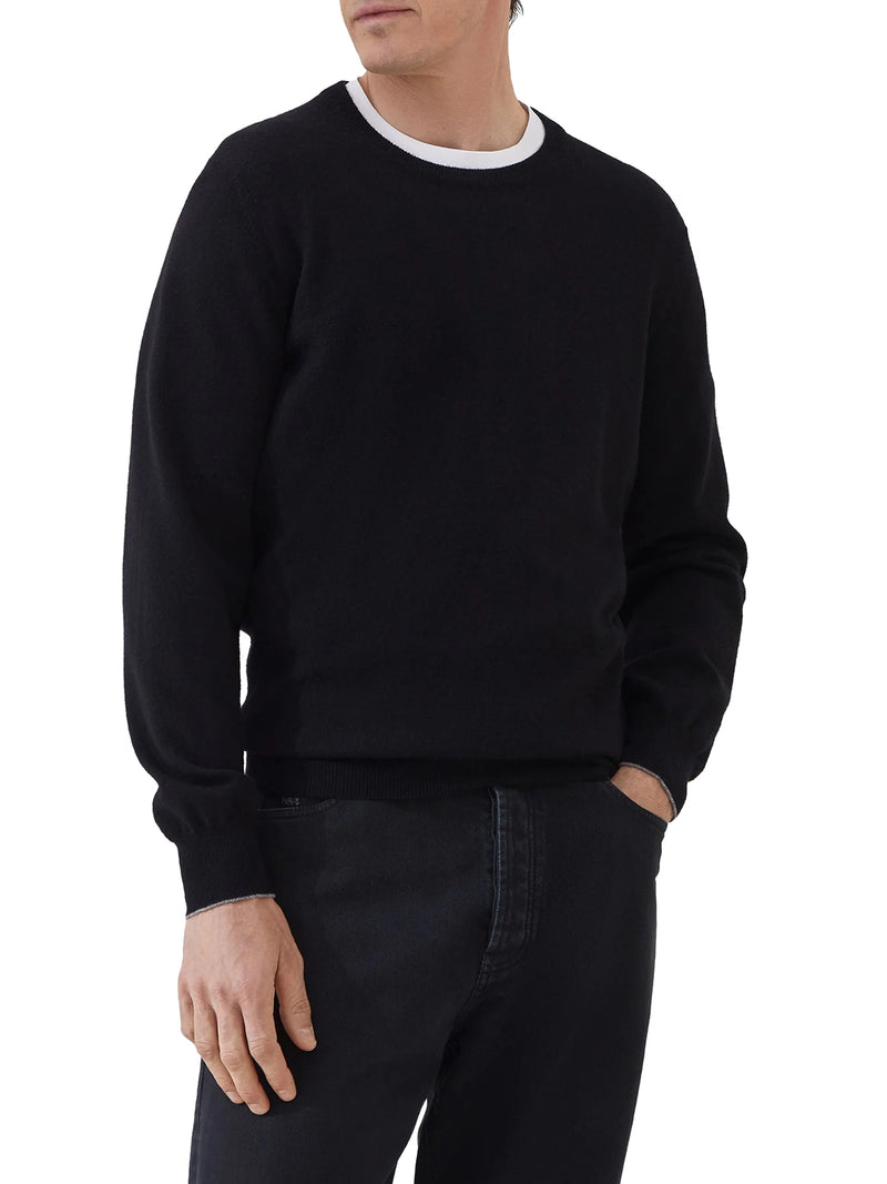 MAGLIONE GIROCOLLLO ESSENTIAL IN CASHMERE