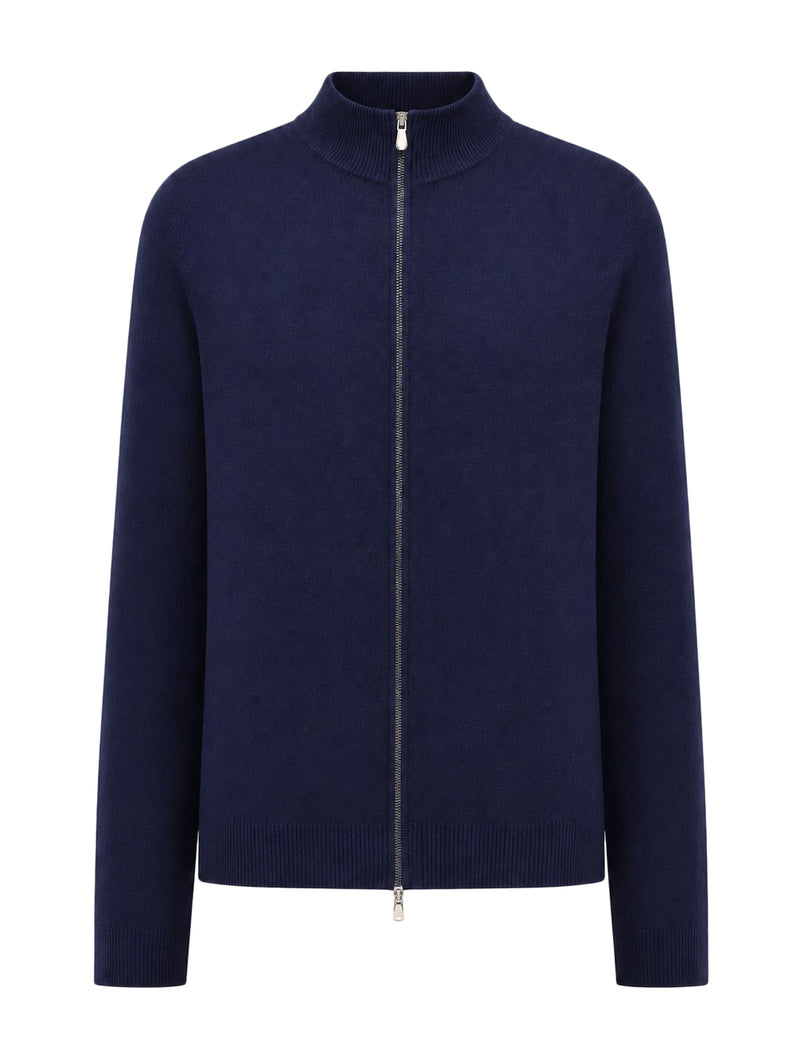 CARDIGAN CON ZIP IN CASHMERE