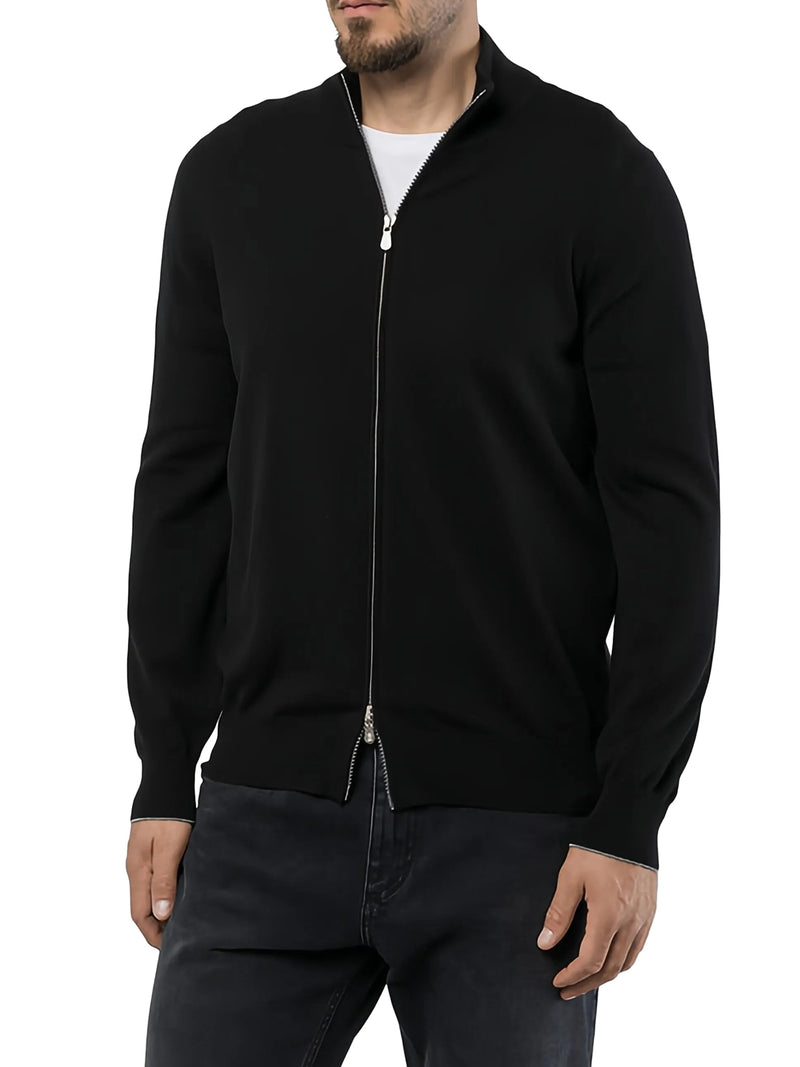 CARDIGAN CON ZIP IN CASHMERE