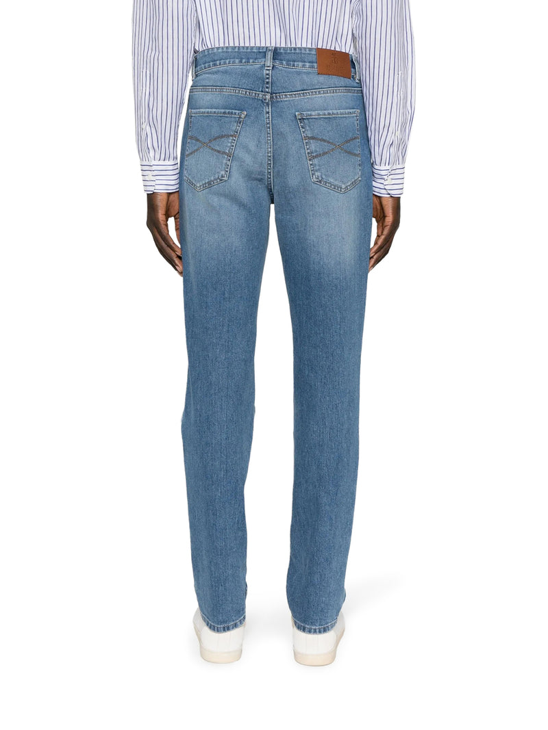 JEANS IN DENIM LAVAGGIO CHIARO