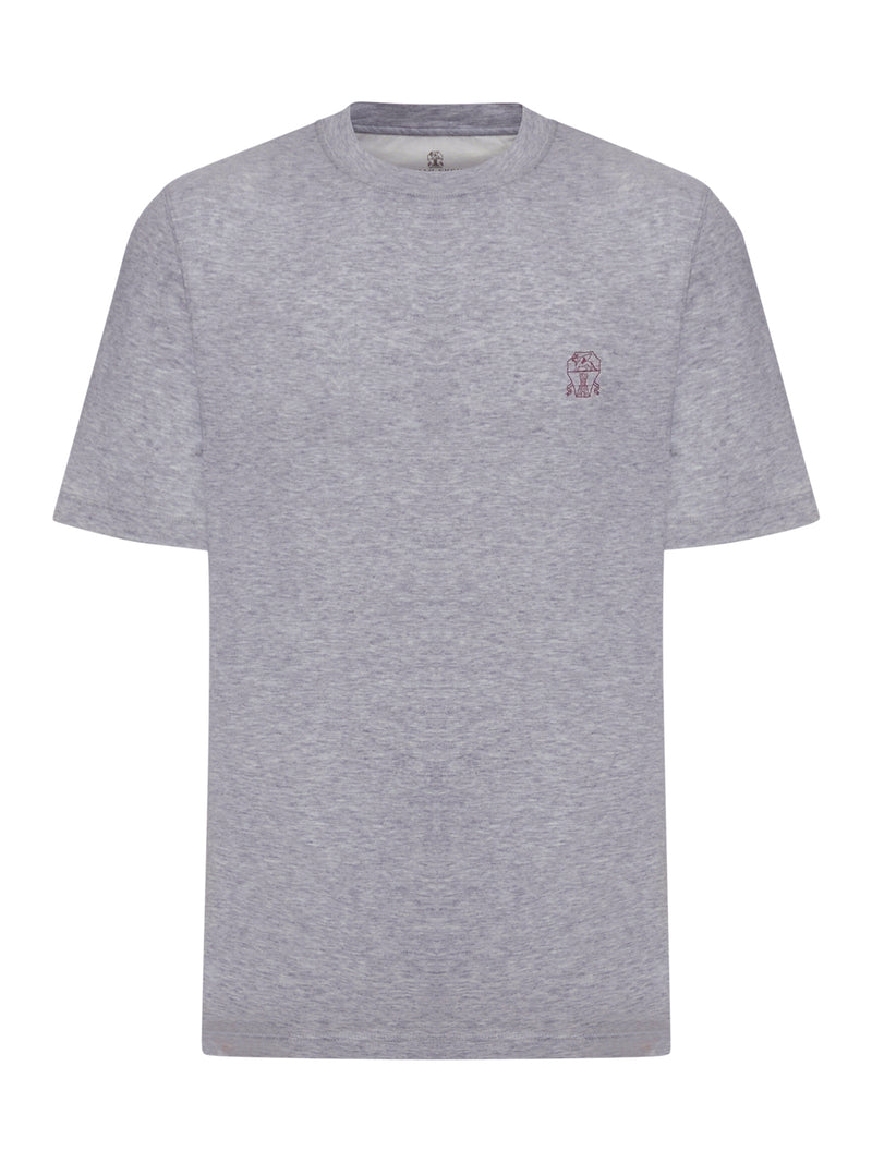 T-SHIRT IN COTONE CON LOGO STAMPATO A CONTRASO
